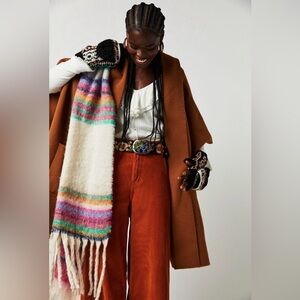 NWT Free People All I Need Cozy Hooded Duster in Tobacco